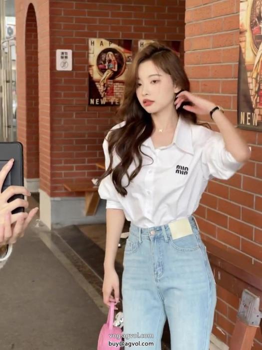 スーパー ブランド コピーMIUMIUコスパ最強人気新作　ロゴ入り長袖シャツ_0_3
