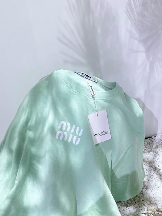 半袖Tシャツブランド 偽物MIUMIUジュアル感強めの着在庫数限定_0_0