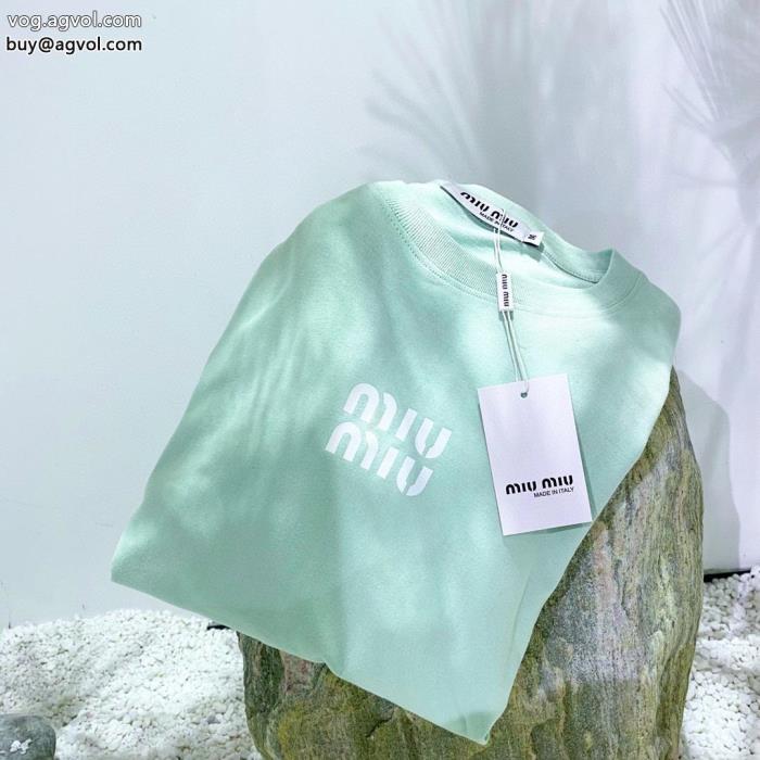 半袖Tシャツブランド 偽物MIUMIUジュアル感強めの着在庫数限定_0_2