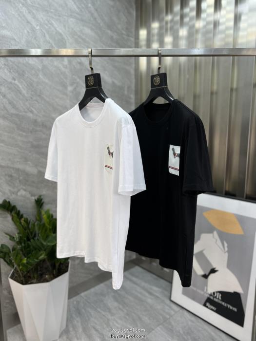 THOM BROWNE偽物 ブランド希少限定着まわしアクセント半袖Tシャツ_0_2