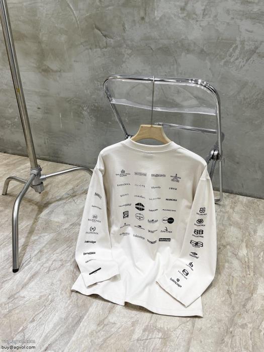 スーパー ブランド コピーきれいめ上品にファッション感が急上昇！balenciaga長袖Tシャツ_0_2