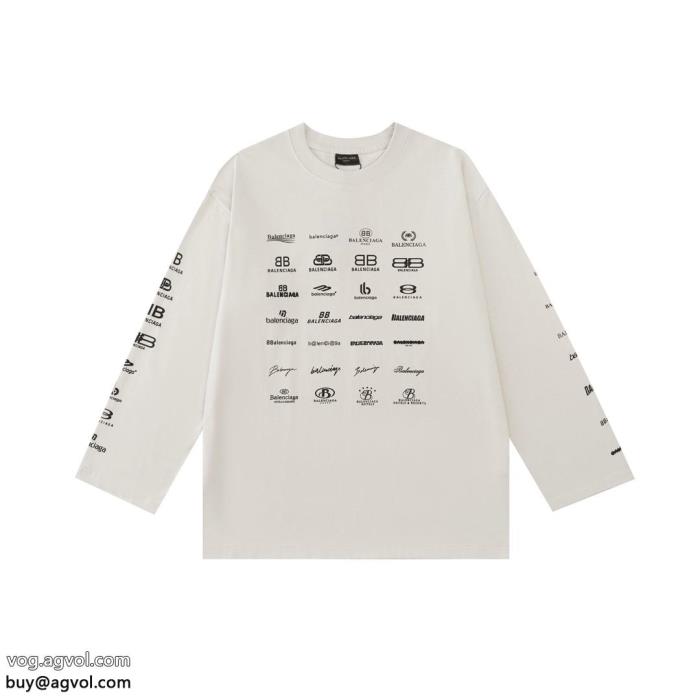 スーパー ブランド コピーきれいめ上品にファッション感が急上昇！balenciaga長袖Tシャツ_0_4