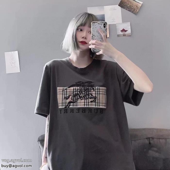 BURBERRYブランド コピー 販売限定生産品ロゴがかっこいい半袖Tシャツ_0_3