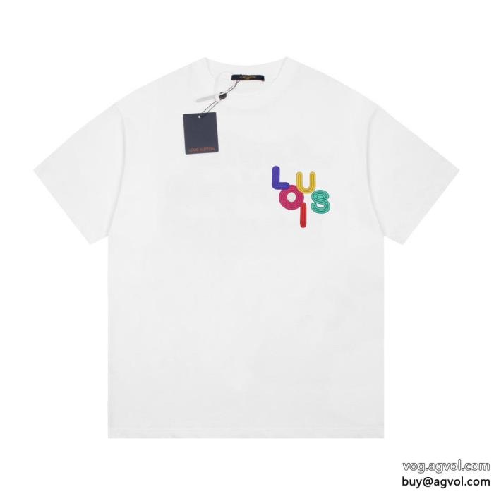 通年使えるアイテム夏の必須アイテムをルイ ヴィトンブランド 偽物半袖Tシャツ_0_0