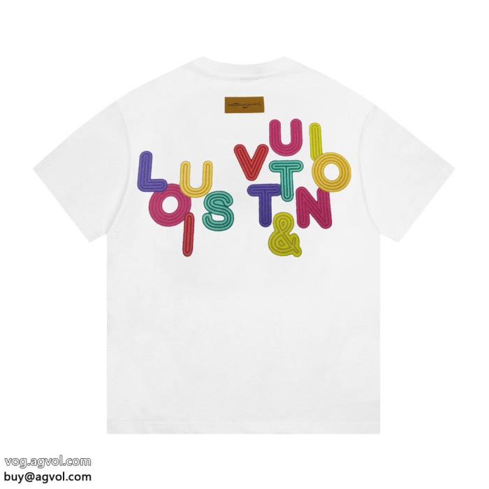 通年使えるアイテム夏の必須アイテムをルイ ヴィトンブランド 偽物半袖Tシャツ_0_1