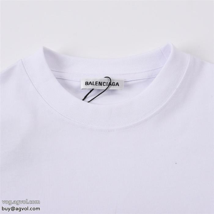 最新先取りおしゃれなロゴ入り清潔感で洗練されbalenciaga偽物 ブランド 販売半袖Tシャツ_0_3