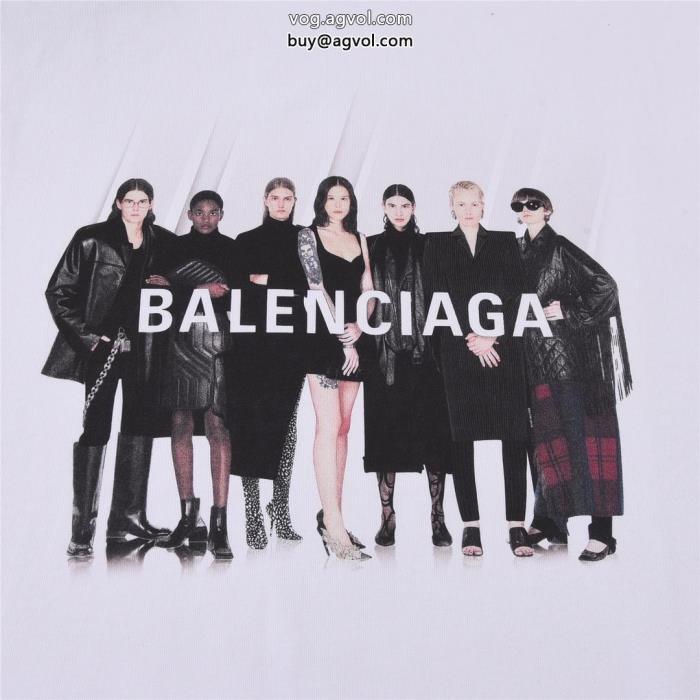 最新先取りおしゃれなロゴ入り清潔感で洗練されbalenciaga偽物 ブランド 販売半袖Tシャツ_0_4