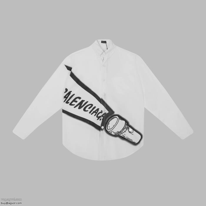 balenciaga偽物 ブランド ショップ半歩先をゆくオシャレ爽やかさ長袖シャツ_0_0