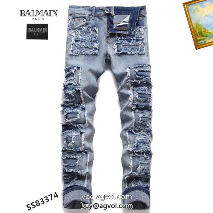 コピー ブランド 販売印象に残るデザイン清潔感溢れるジーンズBALMAIN_0_1