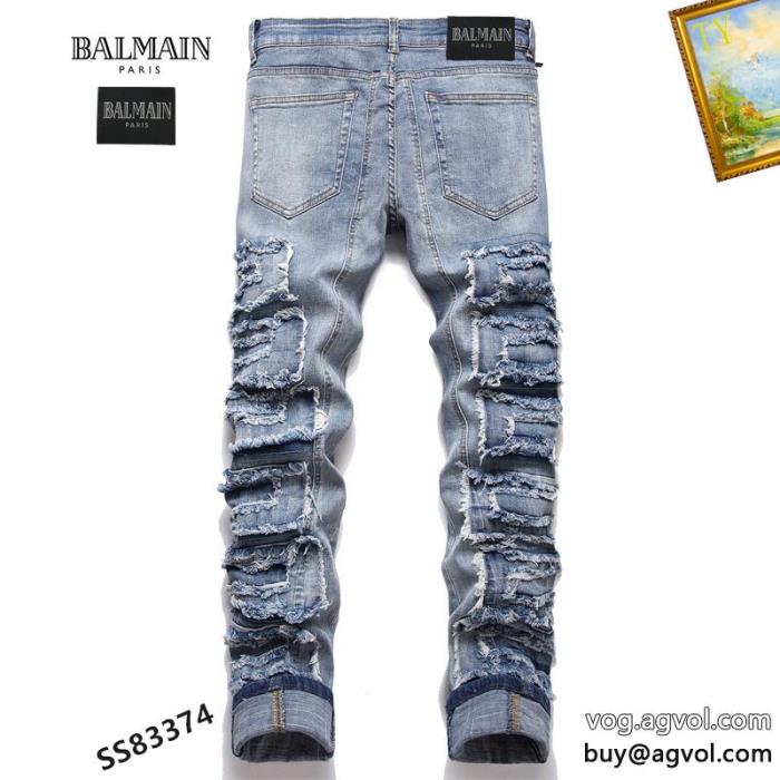 コピー ブランド 販売印象に残るデザイン清潔感溢れるジーンズBALMAIN_0_2