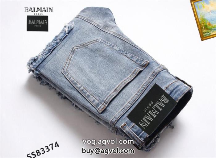 コピー ブランド 販売印象に残るデザイン清潔感溢れるジーンズBALMAIN_0_3
