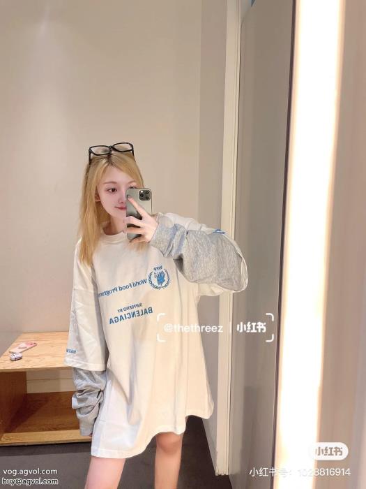 balenciagaスーパー コピー ブランド 通販2023のトレンドアイテム海外限定長袖Tシャツ_0_2
