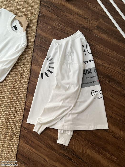 偽 ブランド 通販balenciaga透け感の持つ涼しげな印象上質なもの長袖Tシャツ_0_3