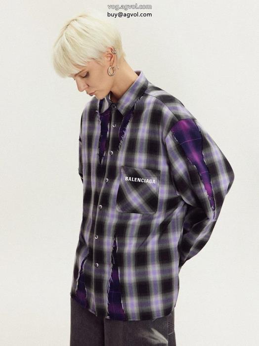 スーパー コピー  balenciaga涼しげな印象の使い勝手の良いトレンド長袖シャツ_0_2