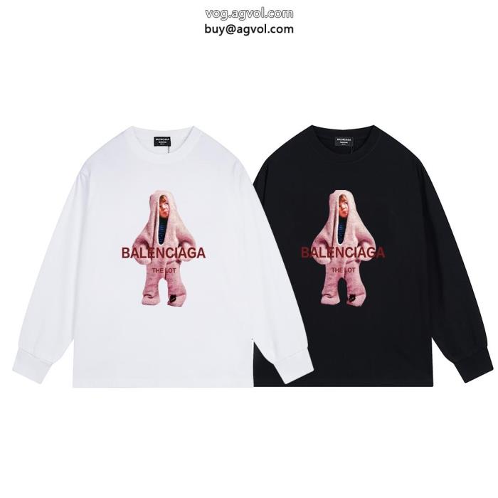 balenciagaブランド コピー 販売 長袖TシャツSS23カッコいい 知的な雰囲気夏着物_0_0