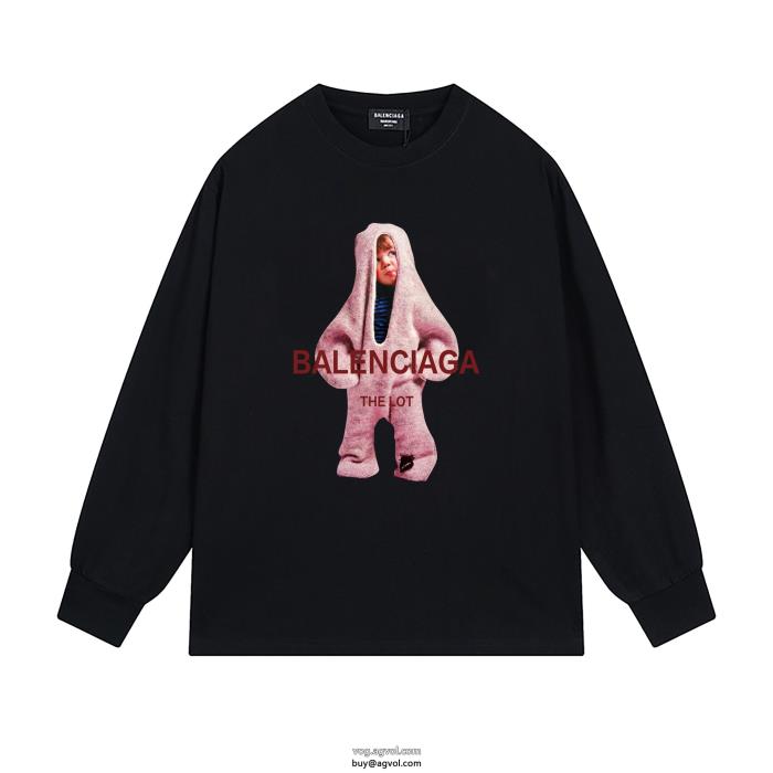 balenciagaブランド コピー 販売 長袖TシャツSS23カッコいい 知的な雰囲気夏着物_0_1