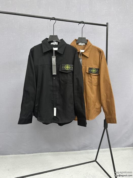 カジュアルなのに高感度が高く大人のこなれ感コピー ブランド 販売長袖シャツStone Island_0_1