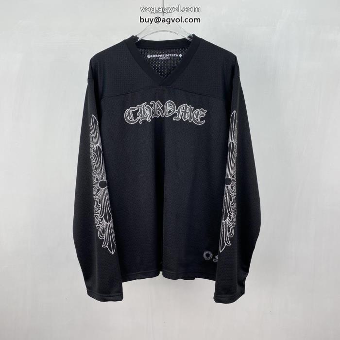 ブランド 品 コピー今人気の秘訣きれいめコーデに変身CHROME HEARTS長袖Tシャツ_0_0