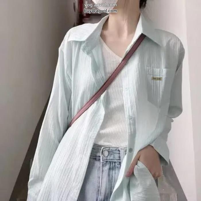 長袖シャツコピー ブランド 優良MIUMIU格安SALE2023の爽やかなスタイル_0_1