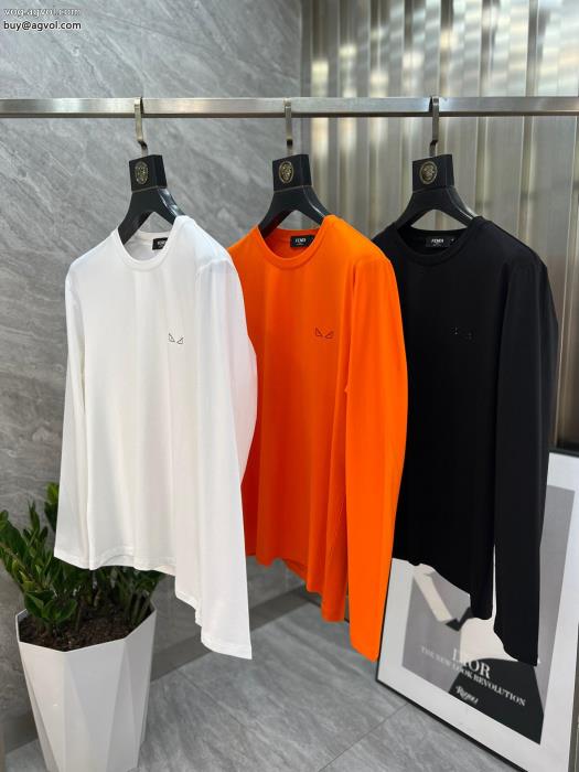モード感の高い最終価格セールコピー ブランド長袖Tシャツフェンディ_0_0
