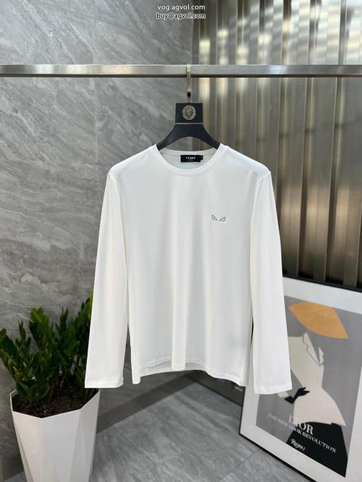 モード感の高い最終価格セールコピー ブランド長袖Tシャツフェンディ_0_2