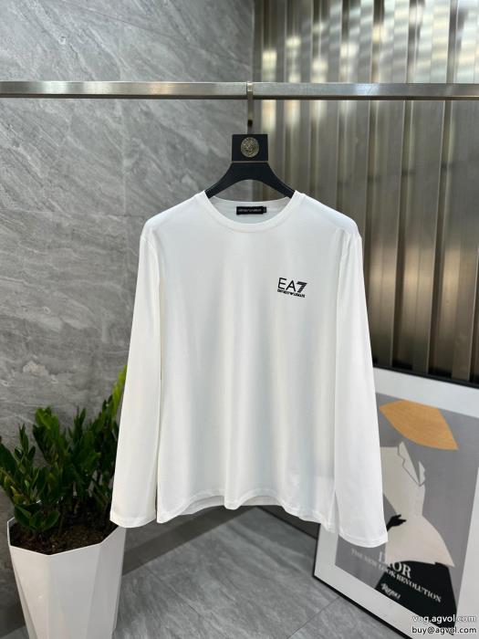 ARMANI入荷予定爽やかすぎない大人の印象にコピー ブランド長袖Tシャツ_0_2