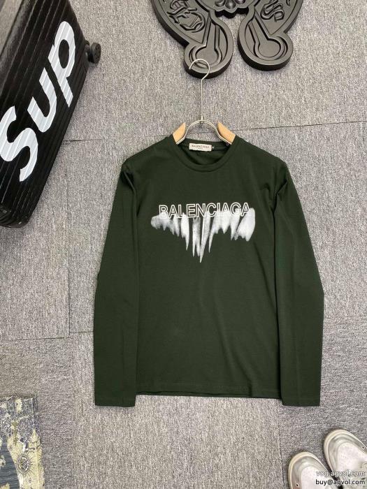 偽 ブランドジュアル感強めの着大注目balenciaga長袖Tシャツ_0_0