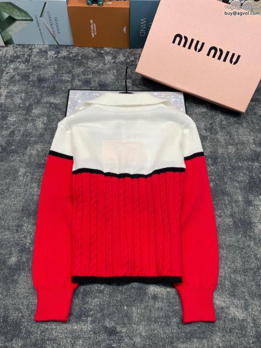 コピー 商品 販売MIUMIU存在感大きれいめコーデに変身セーター_0_0