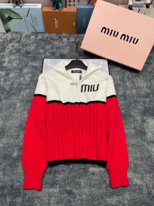 コピー 商品 販売MIUMIU存在感大きれいめコーデに変身セーター_0_2