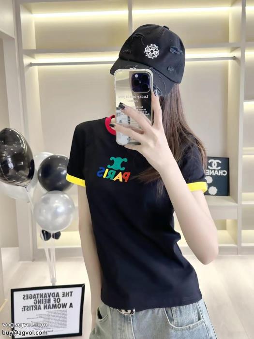 CELINE軽やかな素材感オンライン限定商品半袖Tシャツブランド アクセサリー 激安_0_1