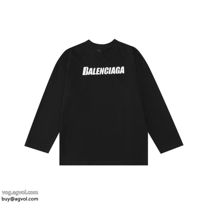 balenciagaブランド フェイク長袖Tシャツヴィンテージ感SS23注目スタイル_0_1