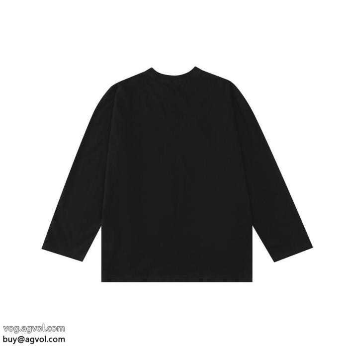 balenciagaブランド フェイク長袖Tシャツヴィンテージ感SS23注目スタイル_0_2