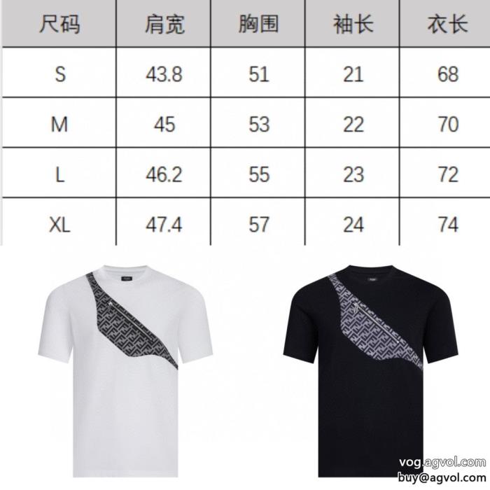 スーパー コピー 品フェンディ半袖Tシャツ高級感あるスタイル海外限定_0_3