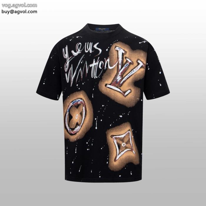 リラックス感急上昇優しげな高級人気色偽 ブランド半袖TシャツLOUIS VUITTON_0_0