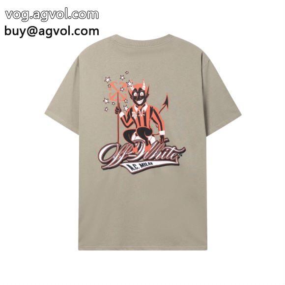 今年流大人っぽさ最新話題沸騰中オフホワイト半袖Tシャツブランド コピー 販売_0_0