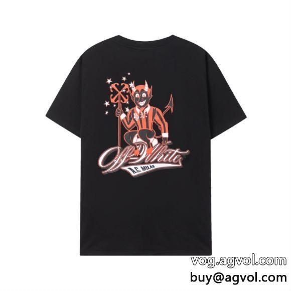 今年流大人っぽさ最新話題沸騰中オフホワイト半袖Tシャツブランド コピー 販売_0_4