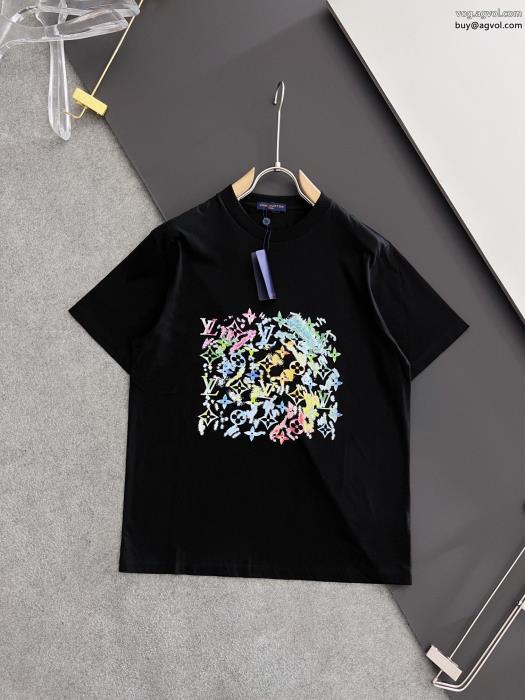 LOUIS VUITTONきれいめ上品に軽やかな印象ブランド コピー 着払い半袖Tシャツ_0_0