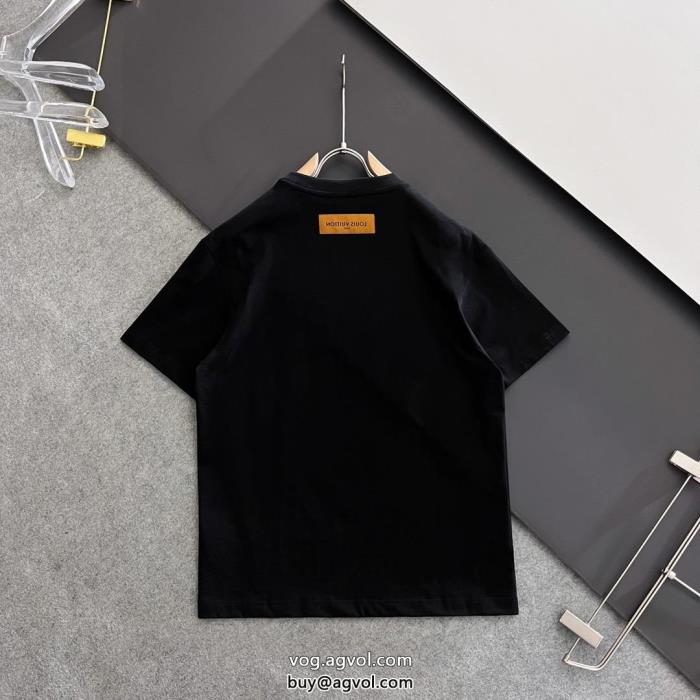LOUIS VUITTONきれいめ上品に軽やかな印象ブランド コピー 着払い半袖Tシャツ_0_2