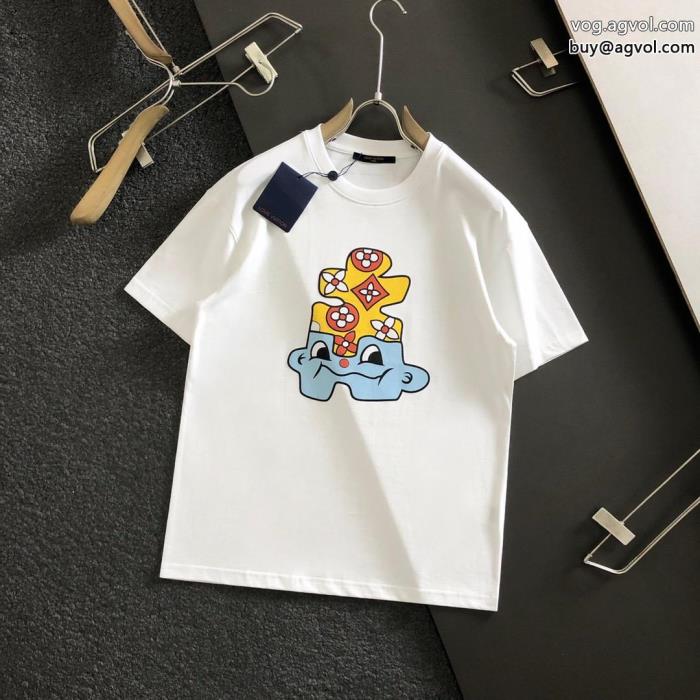 半袖TシャツLOUIS VUITTONスーパー コピー ブランド完売前に大胆なデザイン_0_2