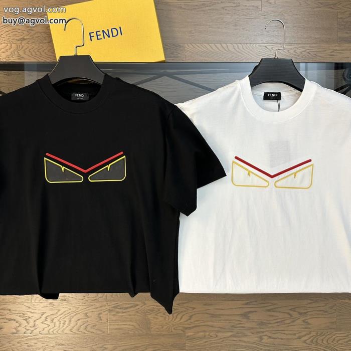 雑誌も街も人気アイテム大変大人気2024半袖Tシャツブランド レプリカFENDI_0_0