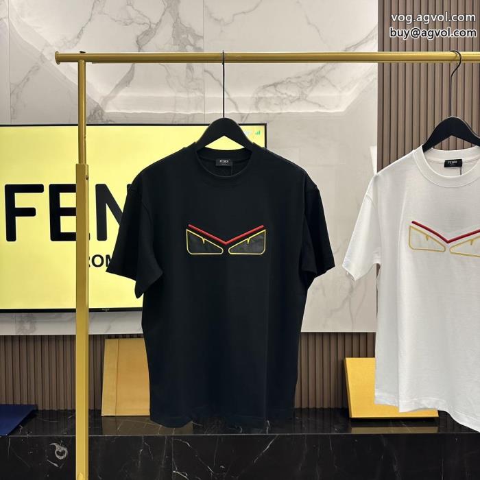 雑誌も街も人気アイテム大変大人気2024半袖Tシャツブランド レプリカFENDI_0_1