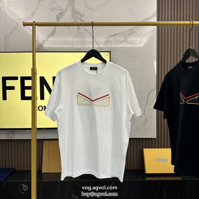 雑誌も街も人気アイテム大変大人気2024半袖Tシャツブランド レプリカFENDI_0_2