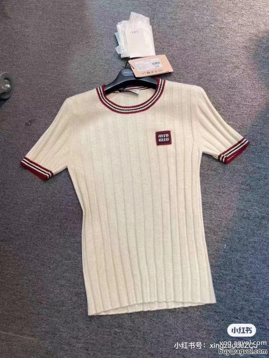 機能性が素晴らしい注目!22-23AW激安 ブランド半袖Tシャツミュウミュウ_0_2