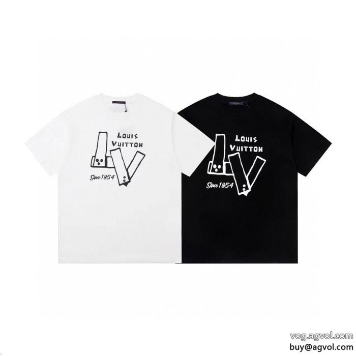 LOUIS VUITTON偽物 ブランド ショップ話題沸騰シンプルなデザイン半袖Tシャツ_2_2