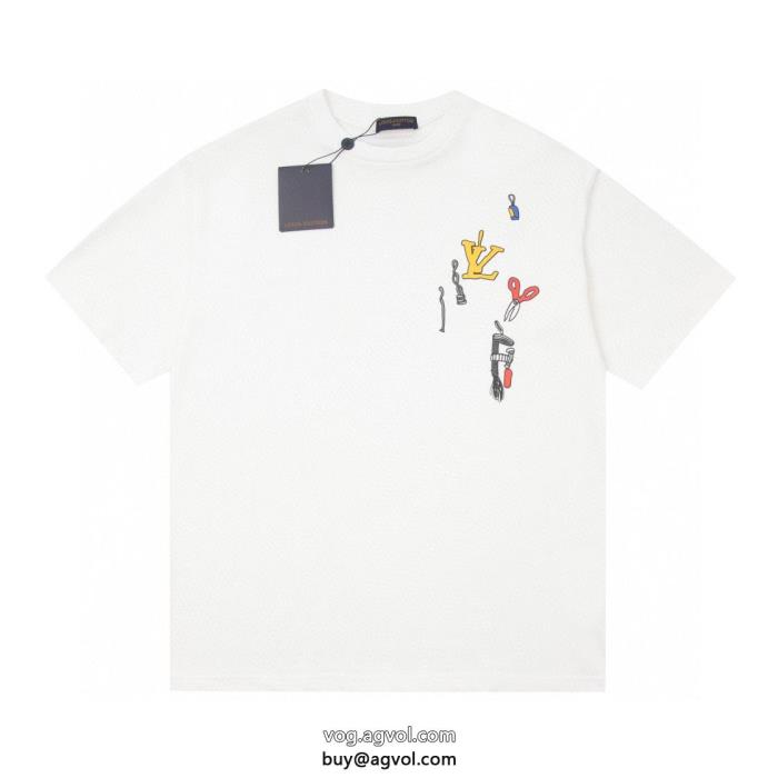 上品で優しい雰囲気に抜け感や着心地重視半袖Tシャツスーパー コピー 安心LOUIS VUITTON_0_2