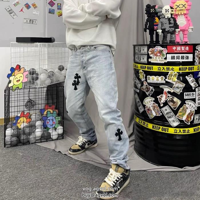 アイドル着用今や定番アイテム好評品ジーンズ偽 ブランドCHROME HEARTS_0_0
