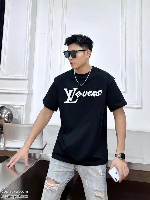 カッコカワイイスタイルアップ上品半袖TシャツLOUIS VUITTON激安 通販 専門_0_1