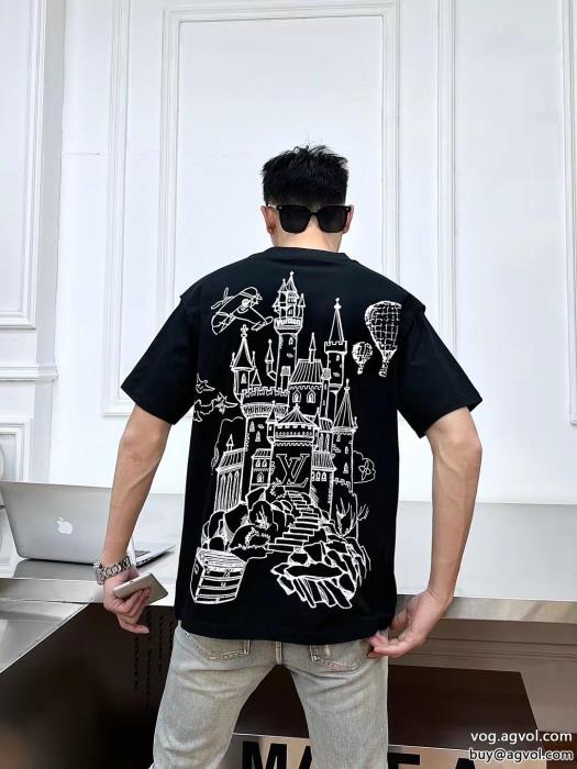 カッコカワイイスタイルアップ上品半袖TシャツLOUIS VUITTON激安 通販 専門_0_2