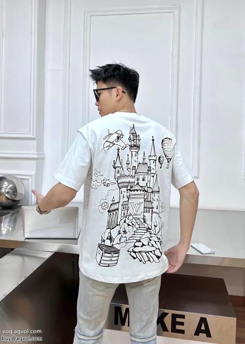 カッコカワイイスタイルアップ上品半袖TシャツLOUIS VUITTON激安 通販 専門_0_4
