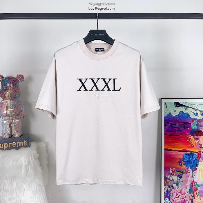偽 ブランド 購入balenciagaスタイリッシュなデザインSS23限定版半袖Tシャツ_0_0